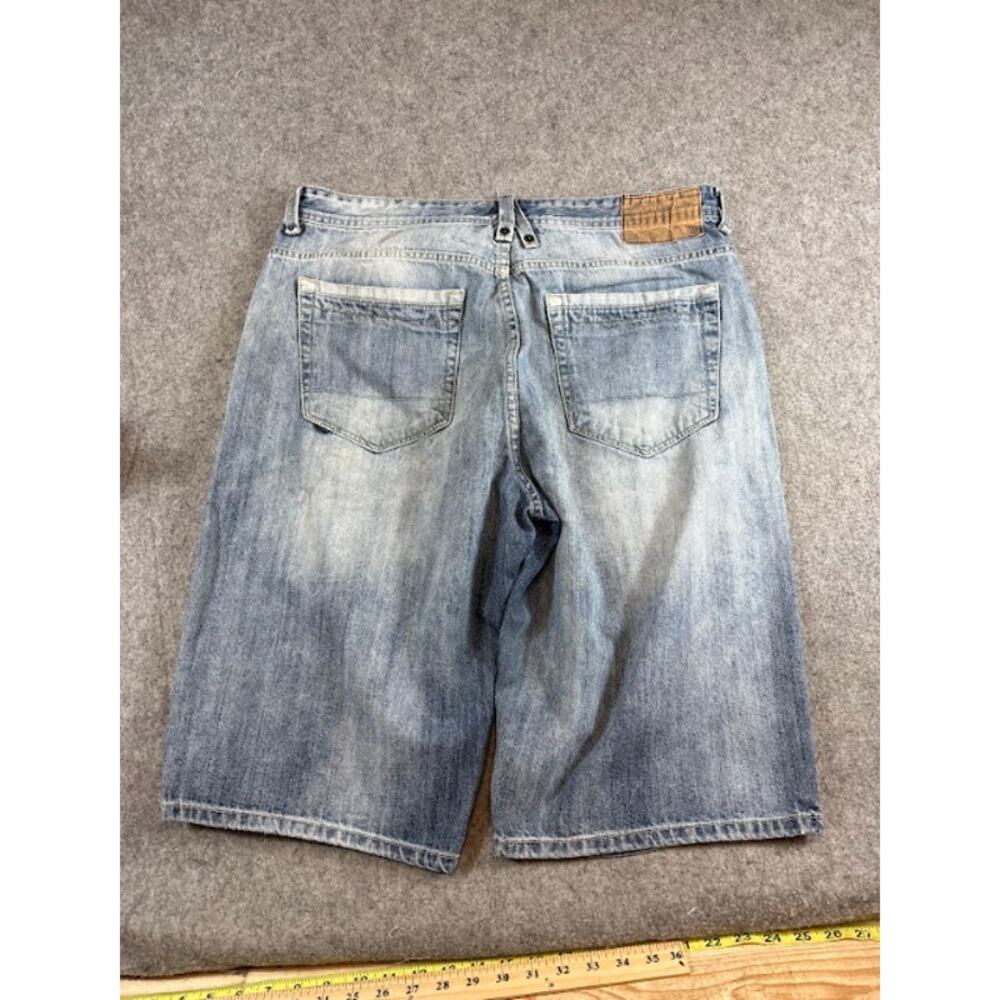VTG Y2K Sean John Jorts Shorts Mens 38 Blue Light Wash Wide Leg Skater Hip Hop - Picture 3 of 10